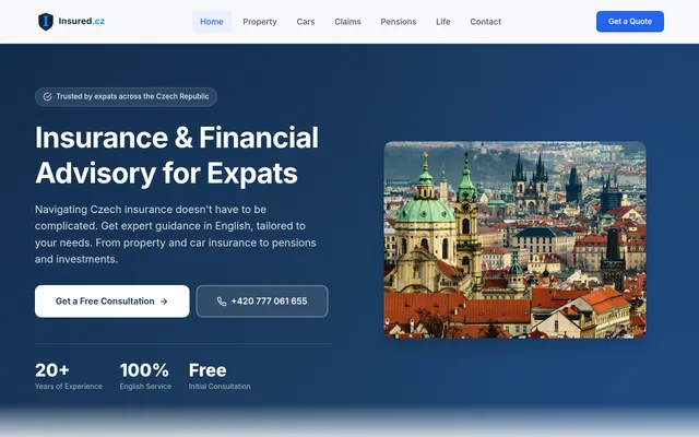 Náhled webu Insured.cz