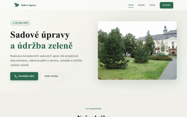 Náhled webu SadovéÚpravy.com